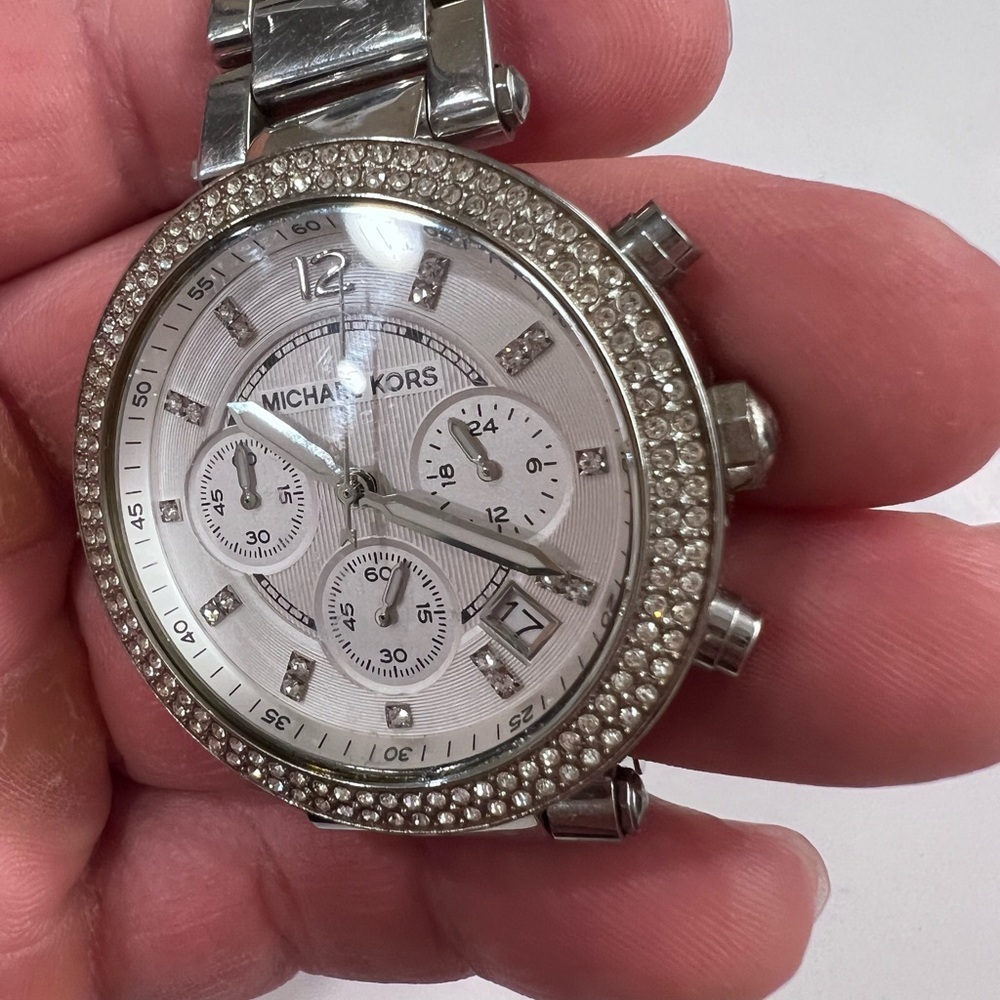 Michael Kors Women’s Silver Chronograph Watch - Picture 7 of 7